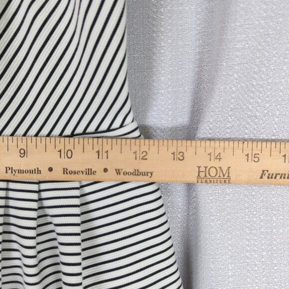 Anthropologie Postmark Dress Womens S Black Stripe Criss Cross Back - Picture 9 of 11